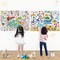2 PCS Giant Summer Activity Coloring Poster, Under The Sea Large Coloring Tablecloth Ocean Animals Giant Color-in Paper Table Cover for Kids School Classroom Wall Birthday Crafts Supplies